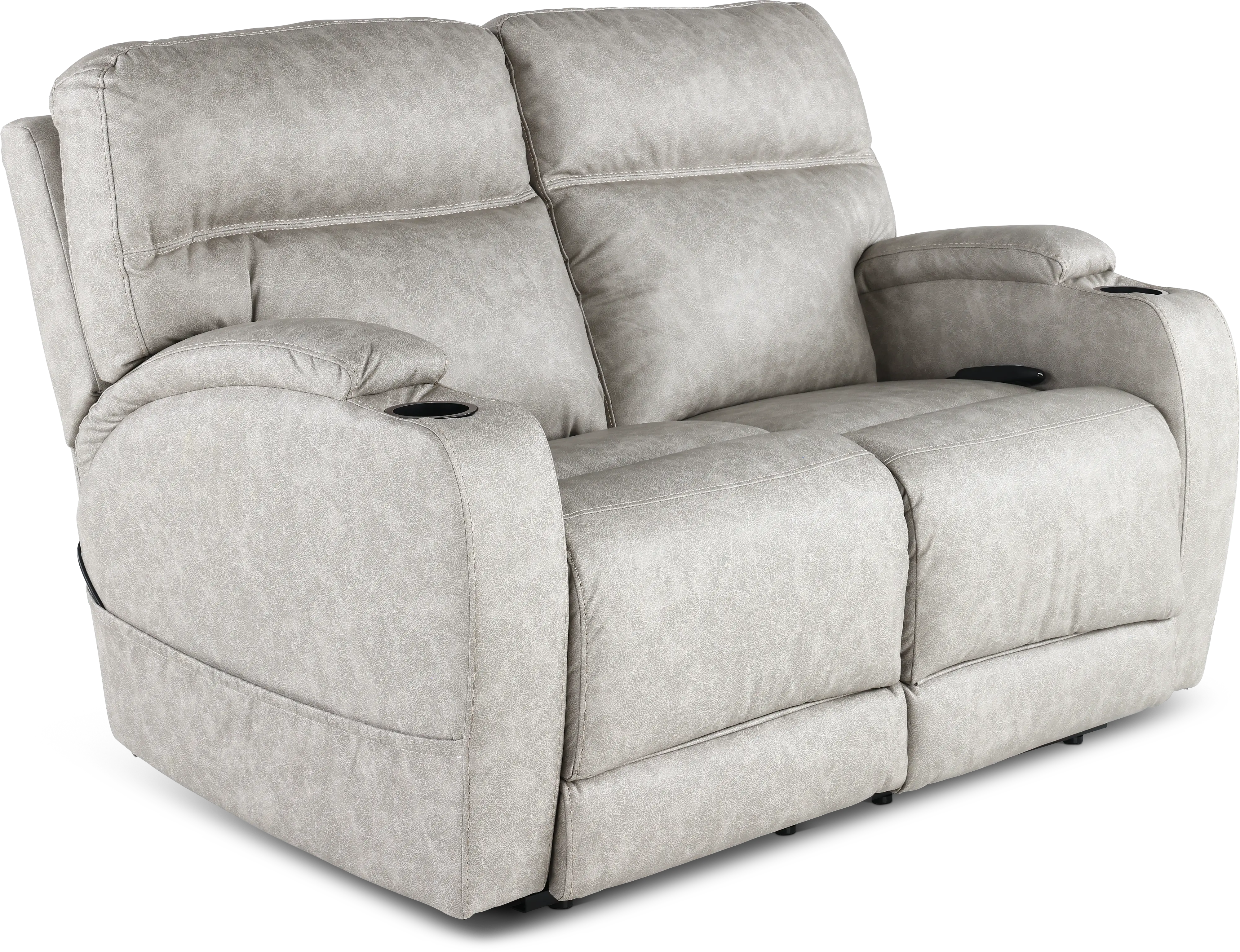 Jaguar Pebble Power Reclining Loveseat with Headrest and Lumbar-4