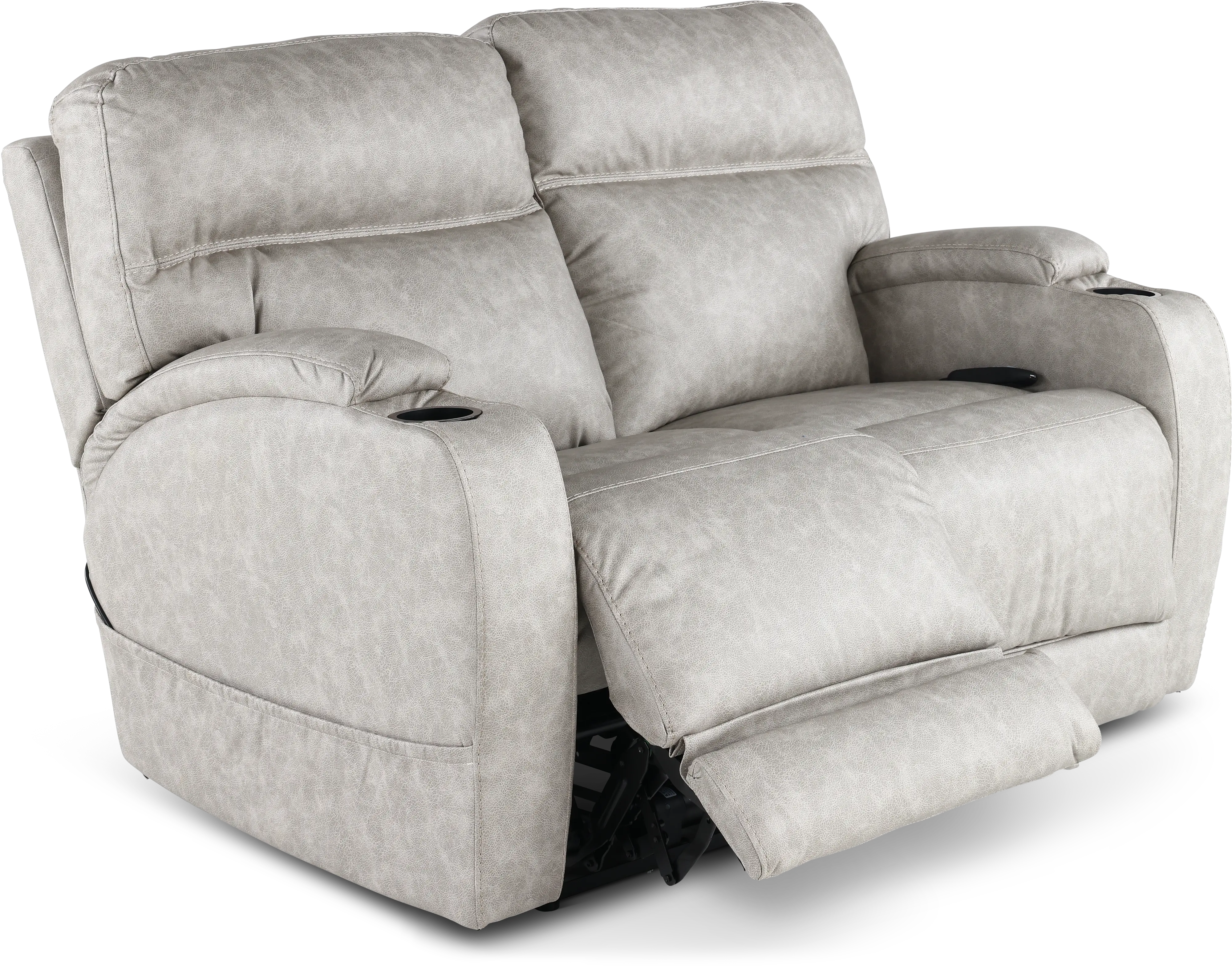 Jaguar Pebble Power Reclining Loveseat with Headrest and Lumbar-6