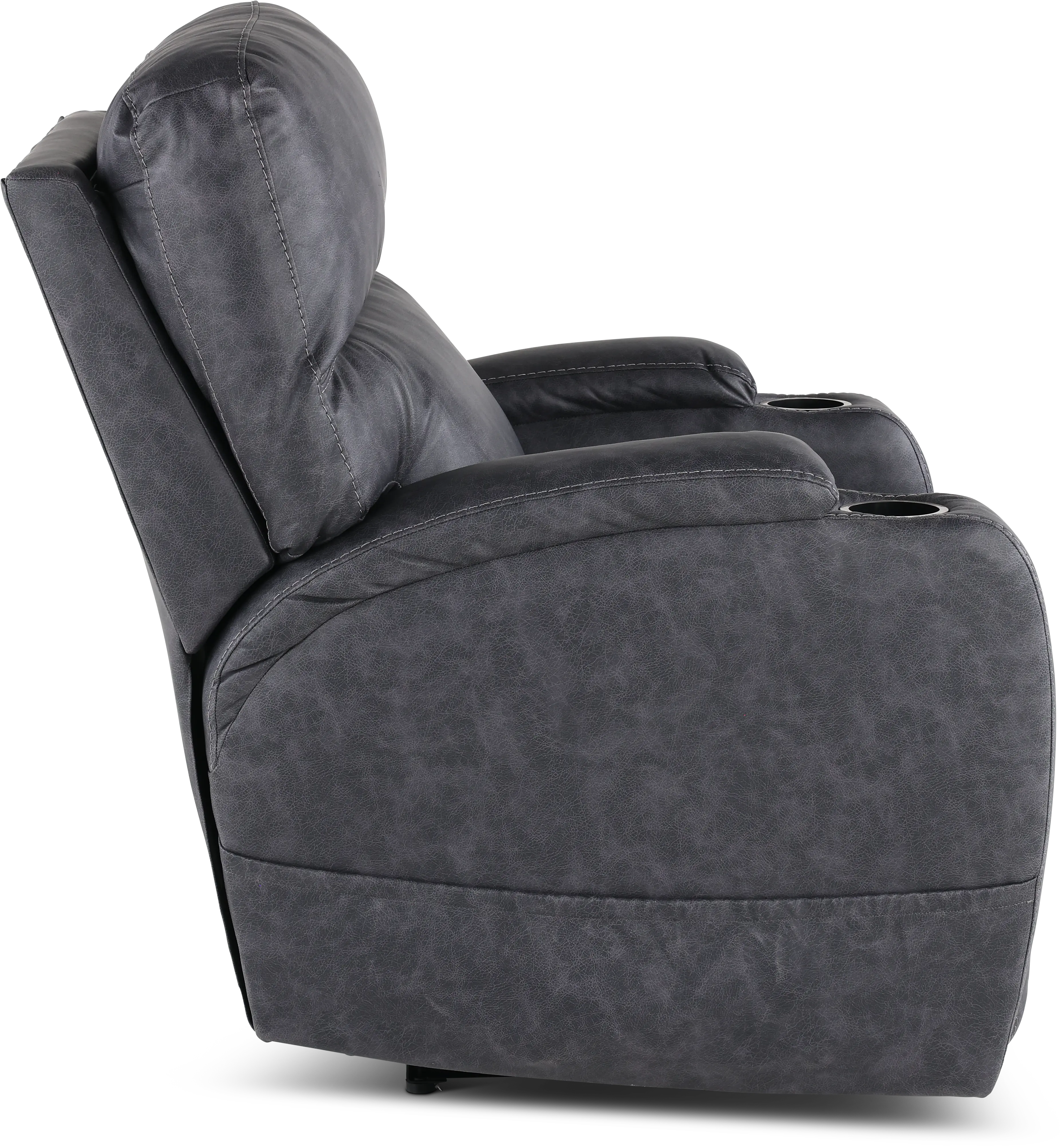 Jaguar Charcoal Power Recliner with Headrest and Lumbar-7