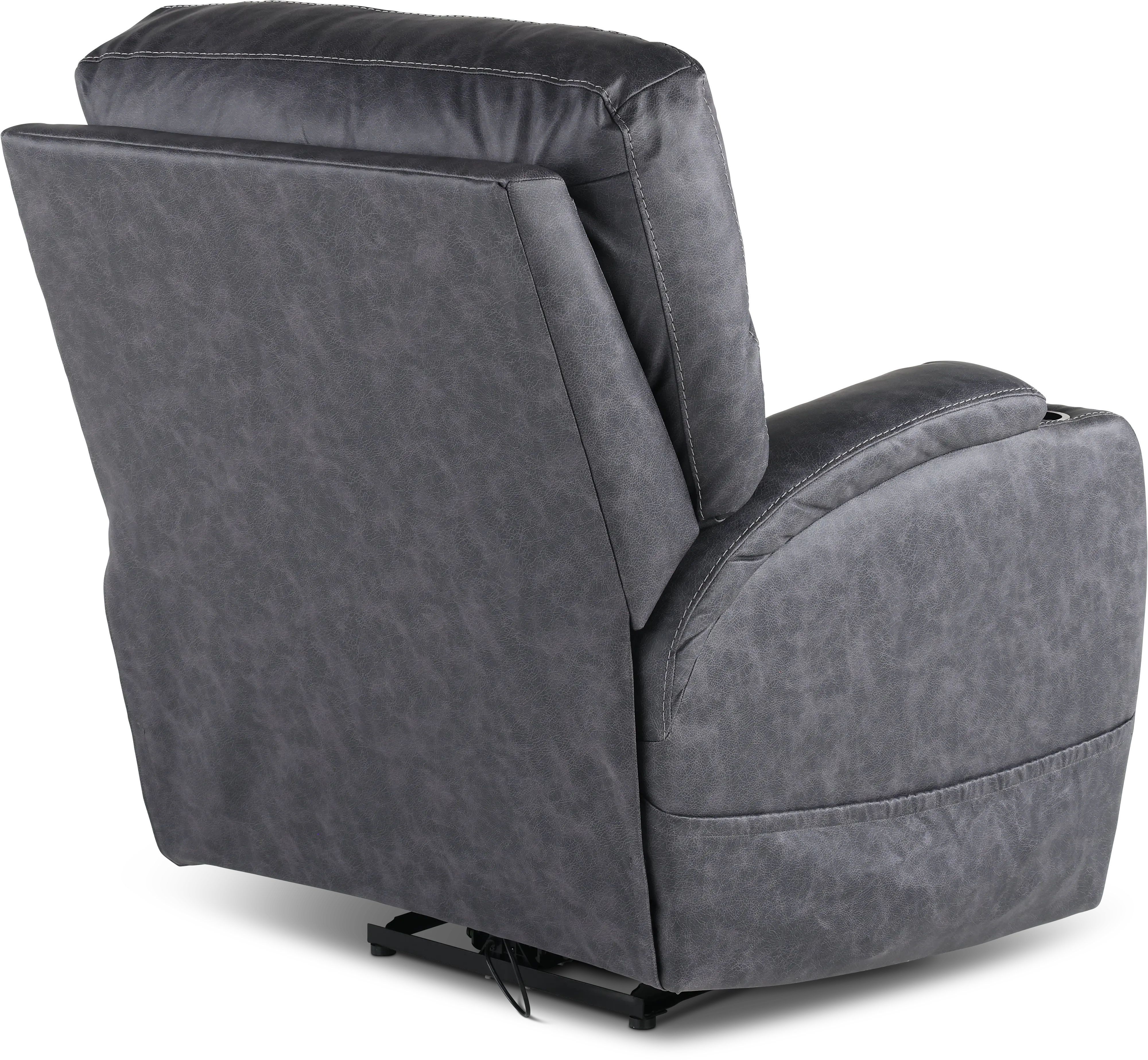 Jaguar Charcoal Power Recliner with Headrest and Lumbar-8