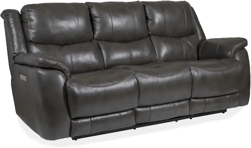 Galaxy Gray Zero Gravity Power Reclining Sofa with Adjustable Headrest and Lumbar