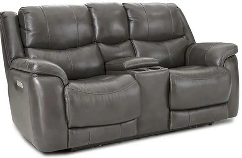 Galaxy Gray Zero Gravity Power Reclining Loveseat with Adjustable Headrest and Lumbar-1