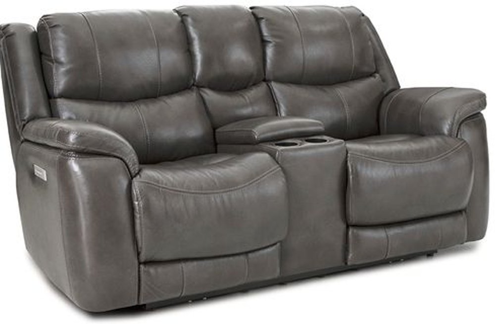 Galaxy Gray Zero Gravity Power Reclining Loveseat with Adjustable Headrest and Lumbar