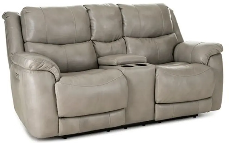 Galaxy Taupe Zero Gravity Power Reclining Loveseat with Adjustable Headrest and Lumbar