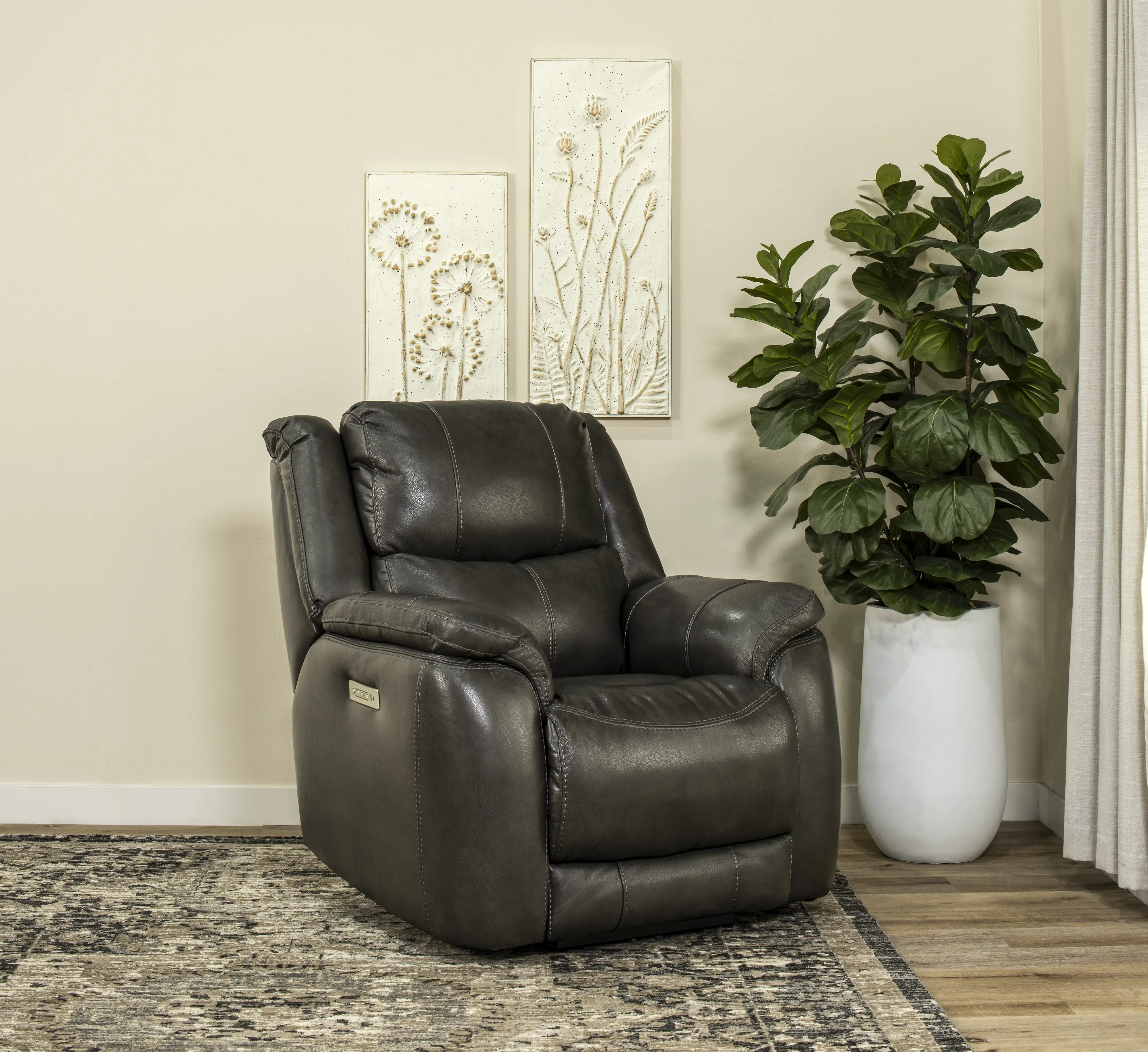 Galaxy Gray Zero Gravity Power Recliner with Adjustable Headrest and Lumbar-2