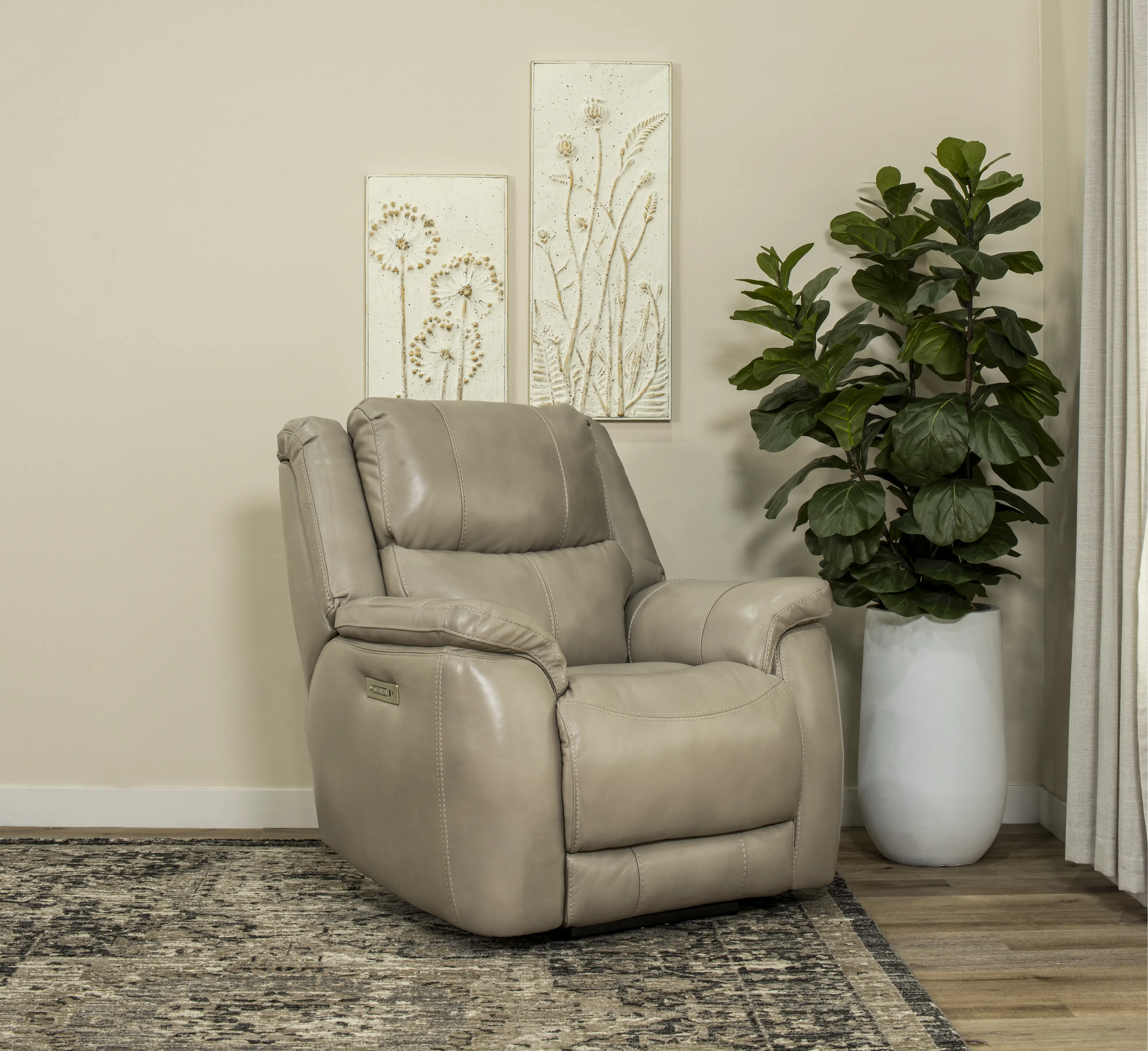 Galaxy Taupe Zero Gravity Power Recliner with Adjustable Headrest and Lumbar-2