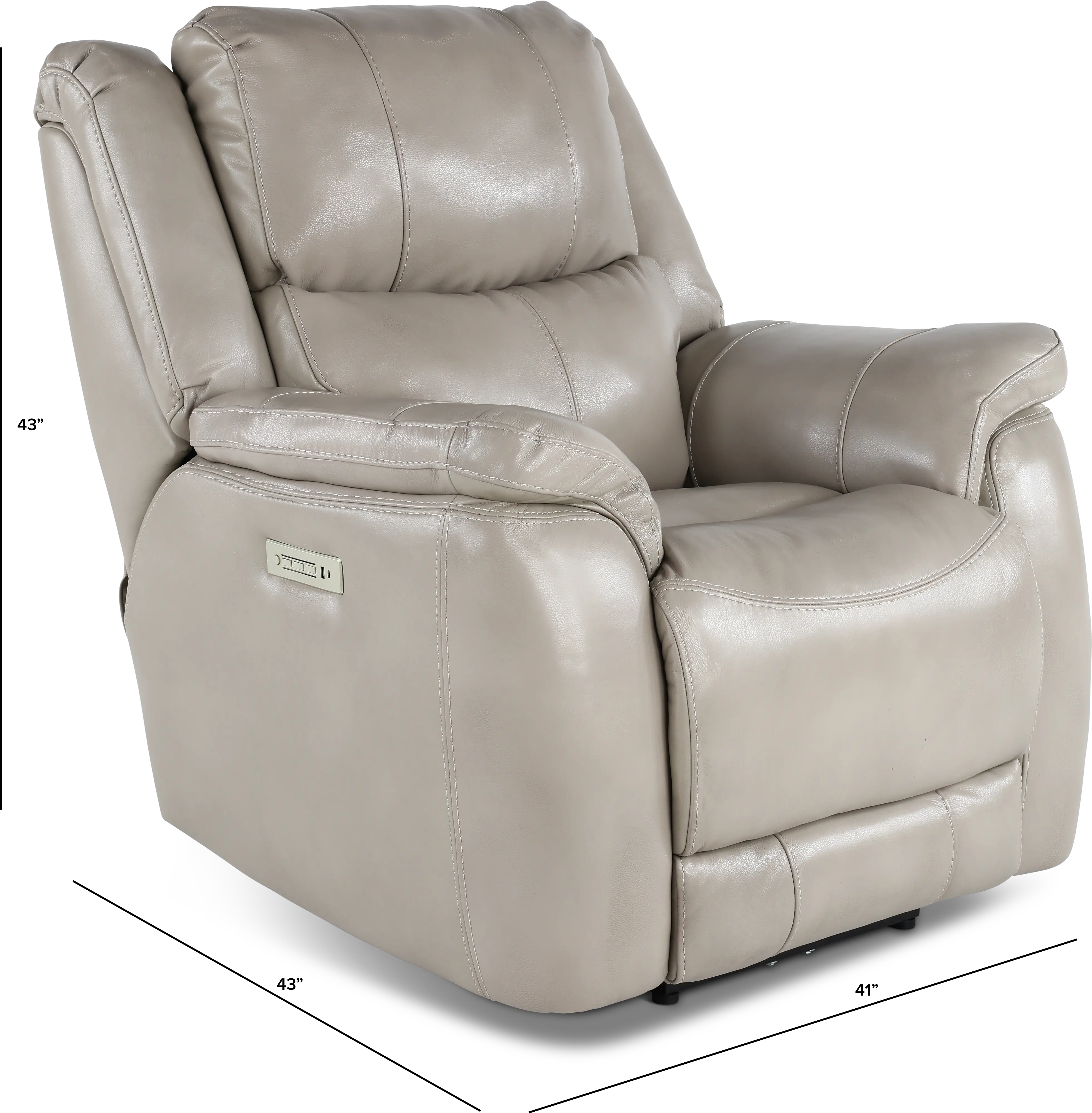 Galaxy Taupe Zero Gravity Power Recliner with Adjustable Headrest and Lumbar-3