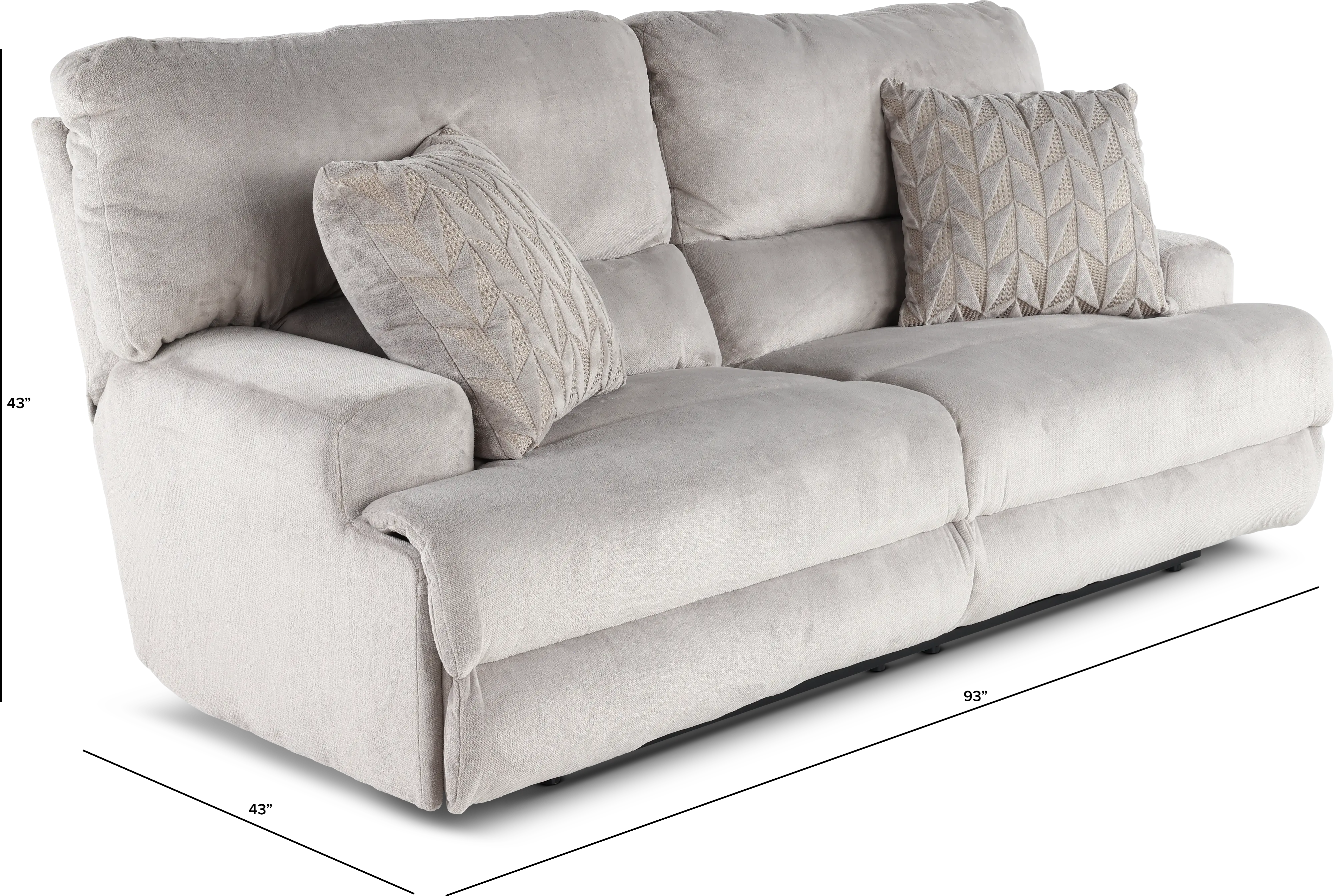 61281/1816-28/2371-28 Renaldo Stone Gray Zero Gravity Power Reclining Sofa-3