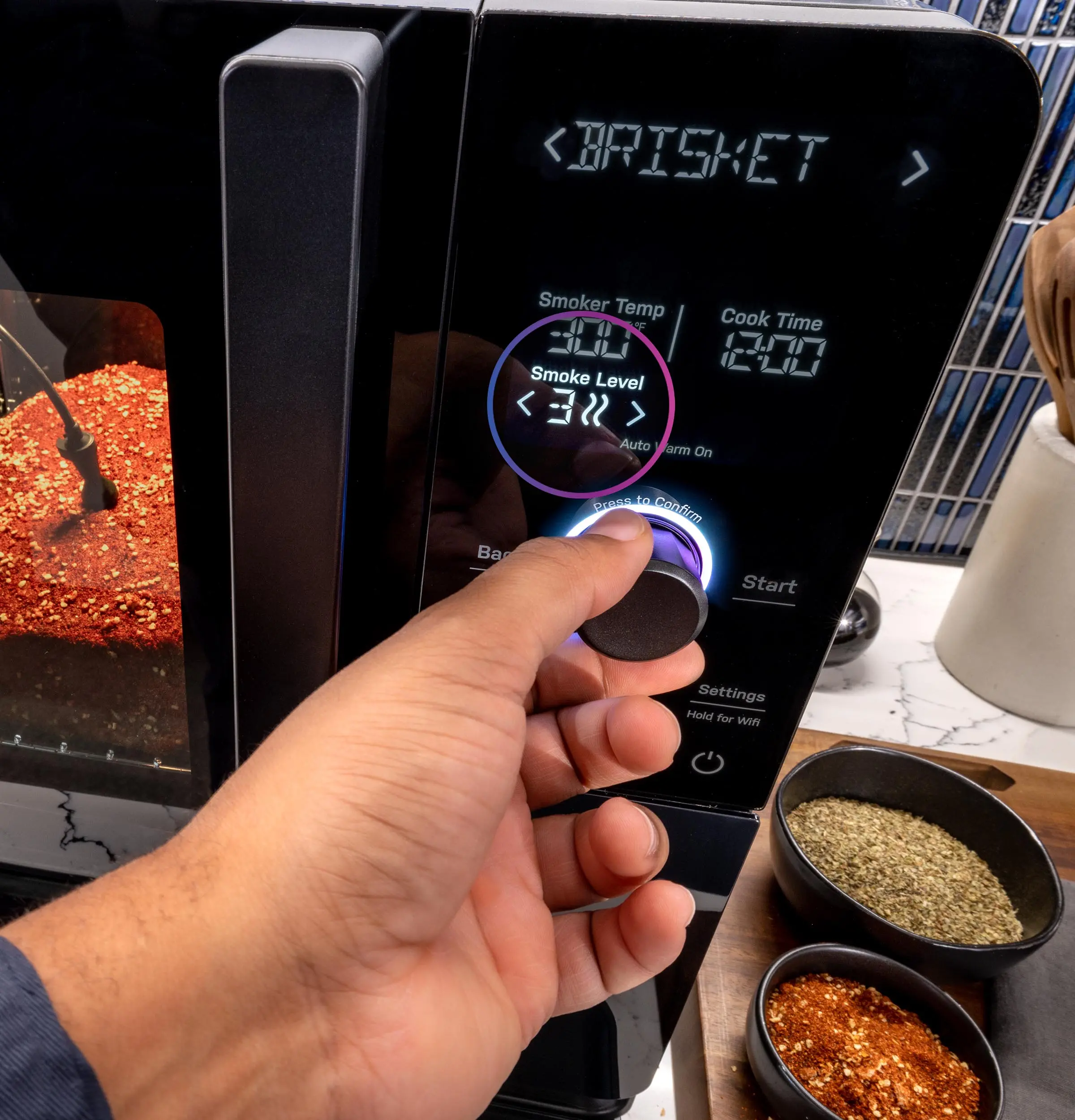 P9SBAAS6VBB GE Profile Smart Indoor Smoker-12
