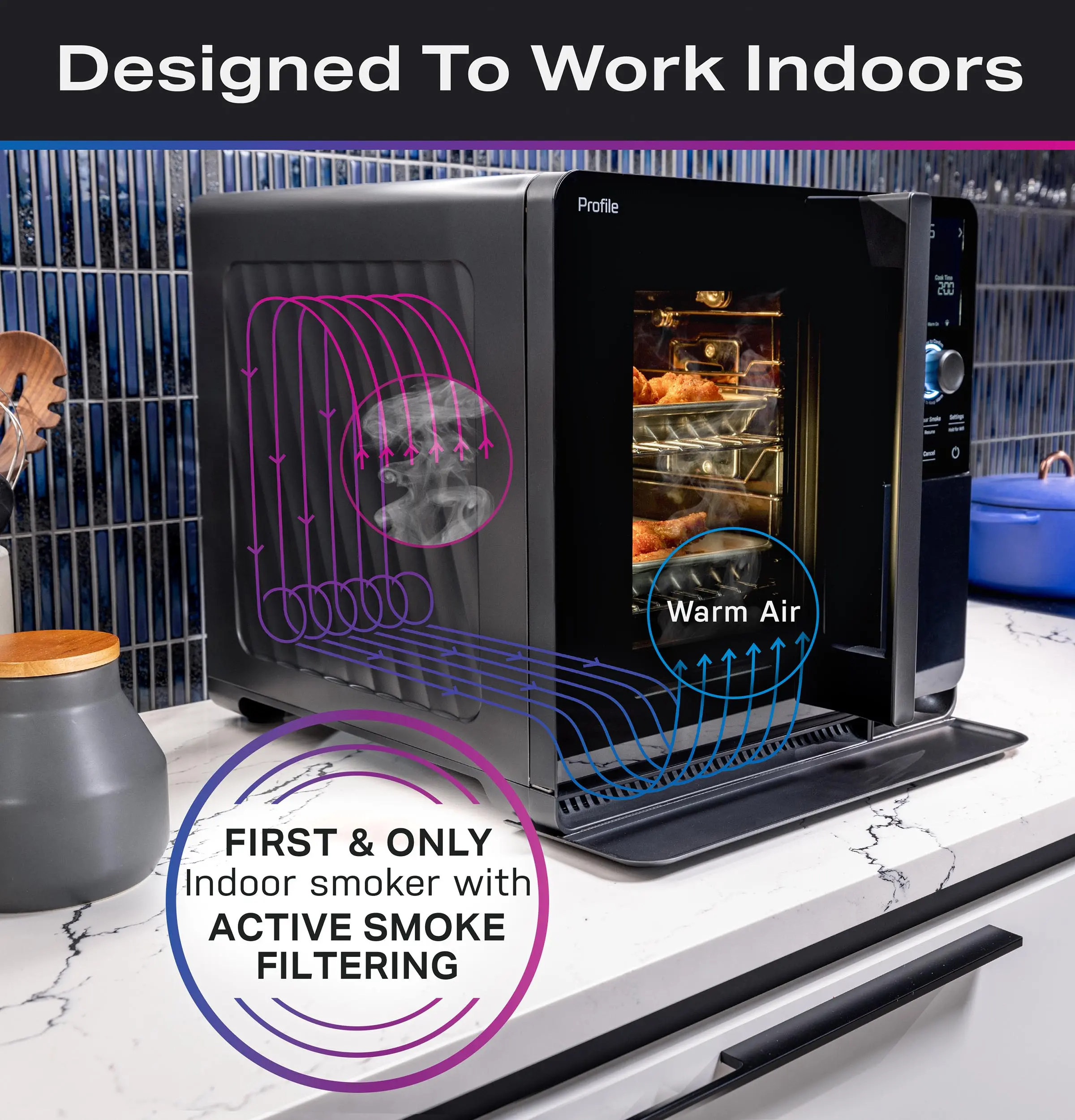 P9SBAAS6VBB GE Profile Smart Indoor Smoker-2