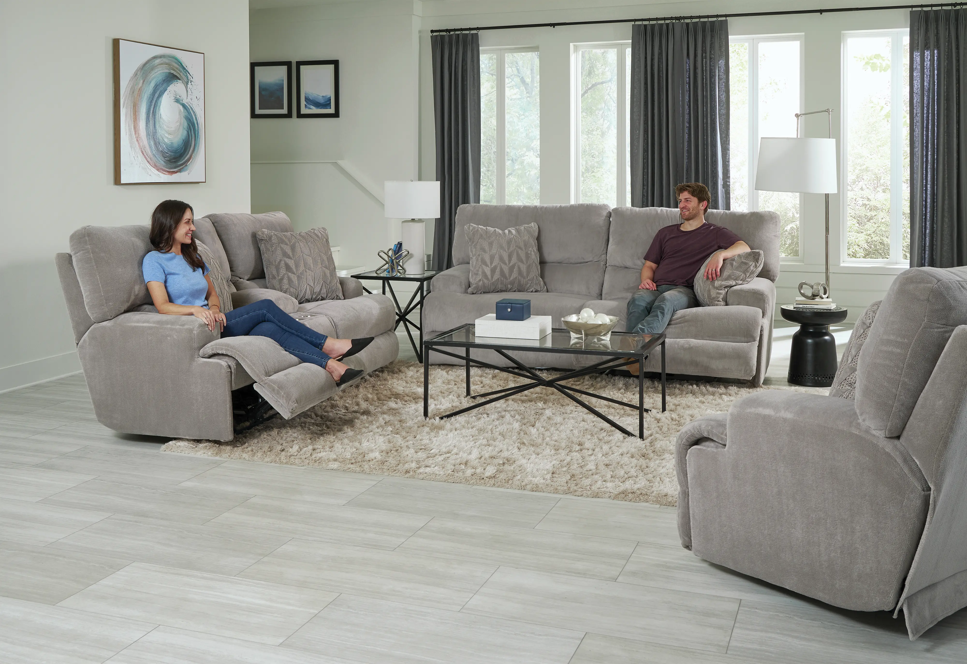 61289/1816-28/2371-28 Renaldo Stone Gray Zero Gravity Power Reclining Loveseat-10