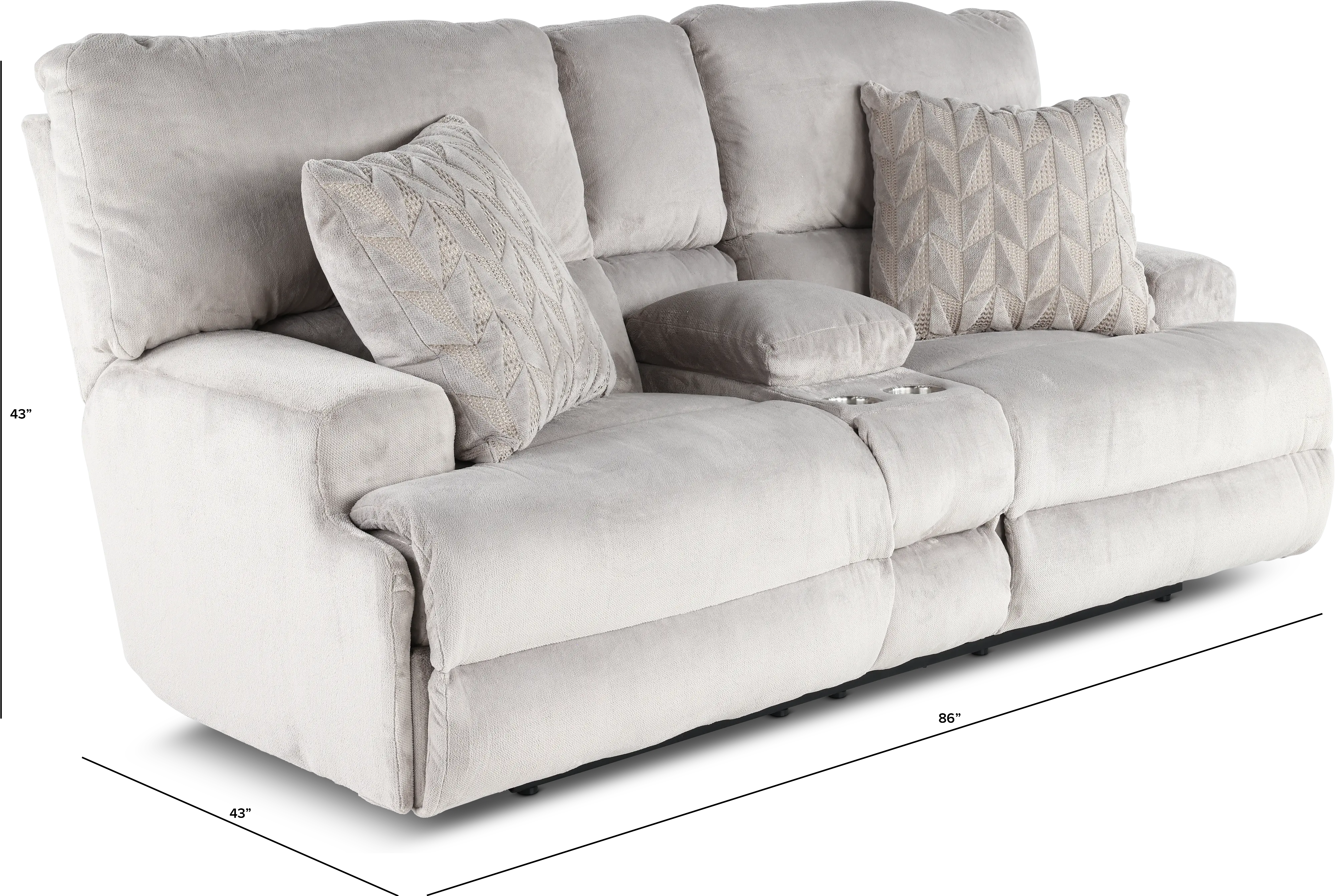 61289/1816-28/2371-28 Renaldo Stone Gray Zero Gravity Power Reclining Loveseat-3