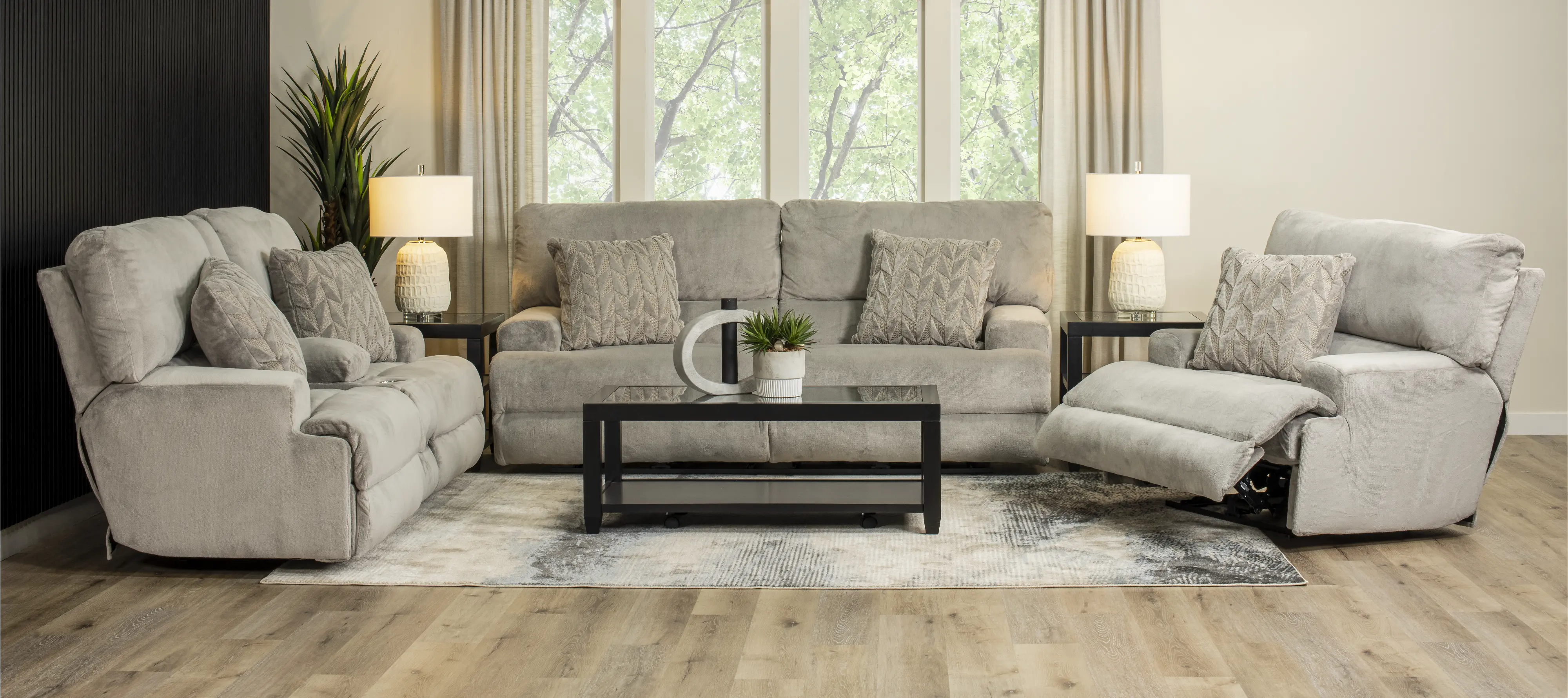 61280-7/1816-28/2371-28 Renaldo Light Gray Extra-Wide Power Recliner-2