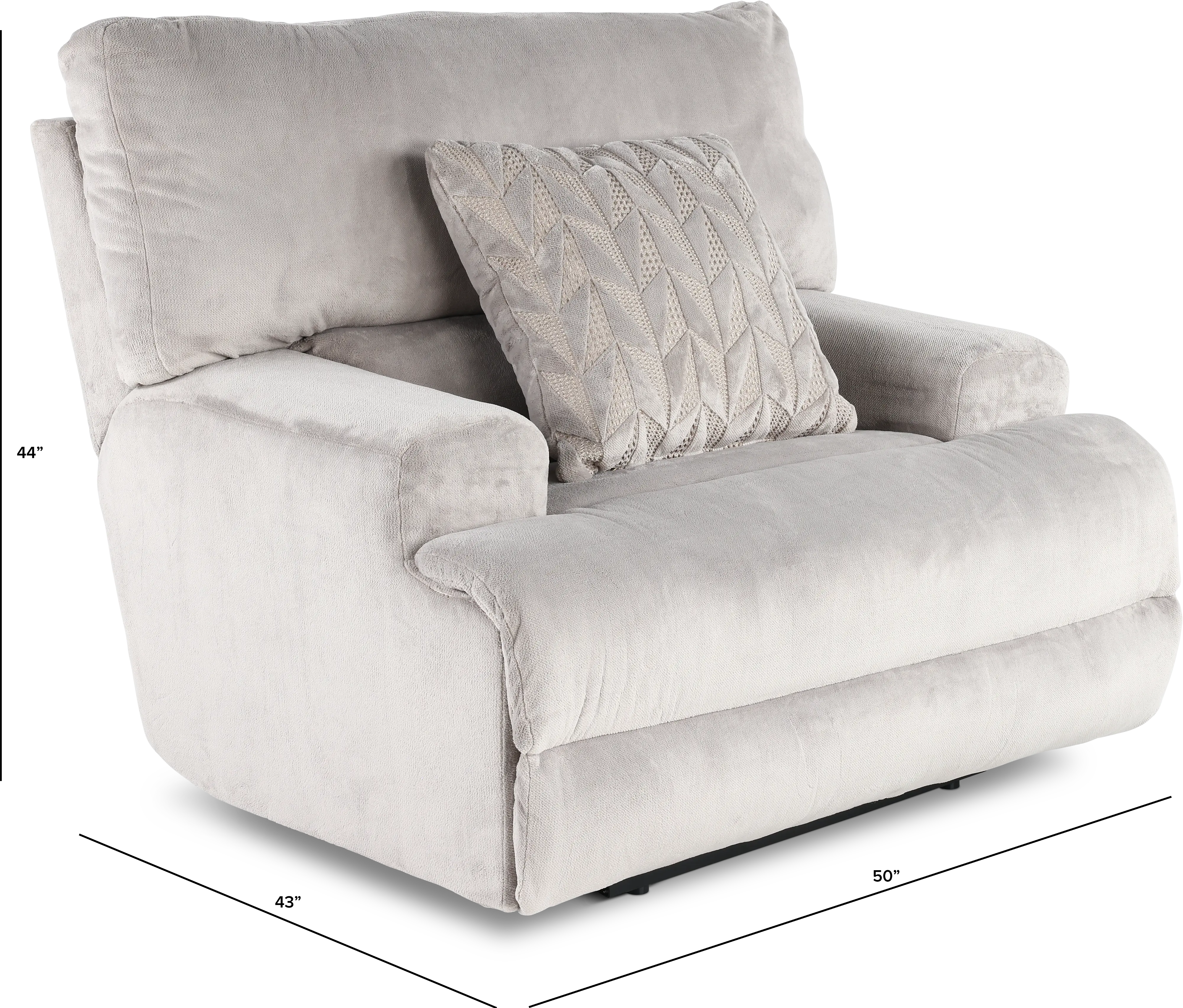 61280-7/1816-28/2371-28 Renaldo Light Gray Extra-Wide Power Recliner-3