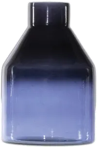 7 Inch Blue Glass Vase