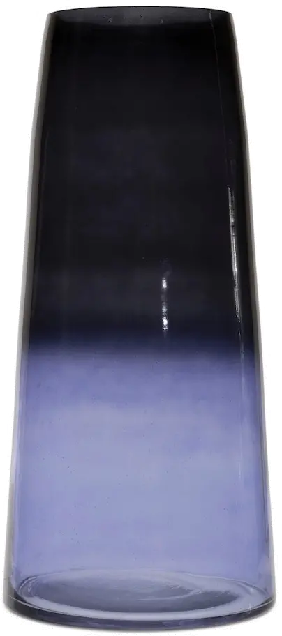 12.5 Inch Blue Glass Vase-1