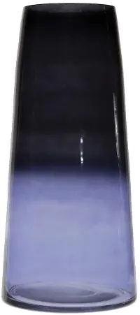 12.5 Inch Blue Glass Vase