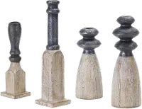 Small 8.75  Stone Powder Candle Holder