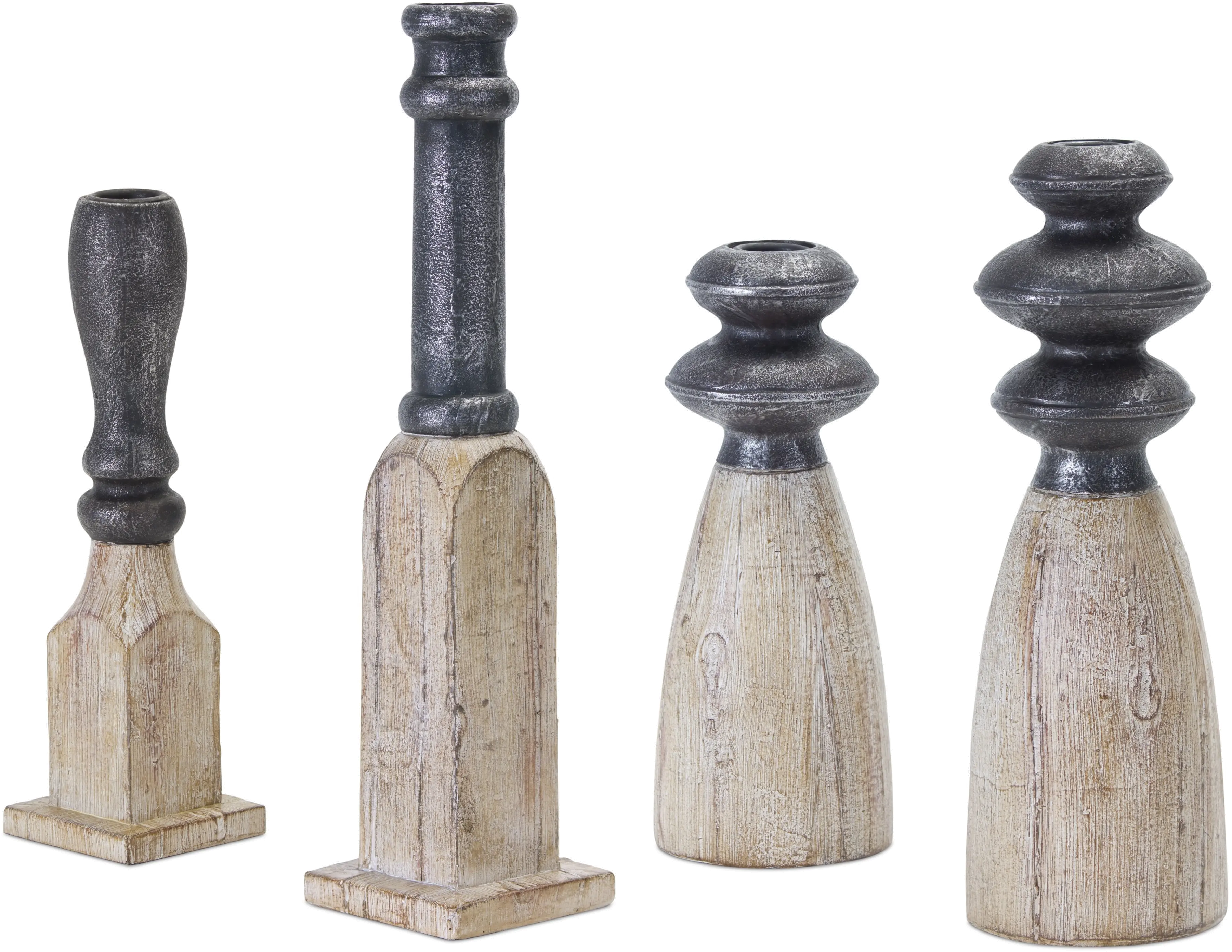 Large 11.5  Stone Powder Candle Holder-1