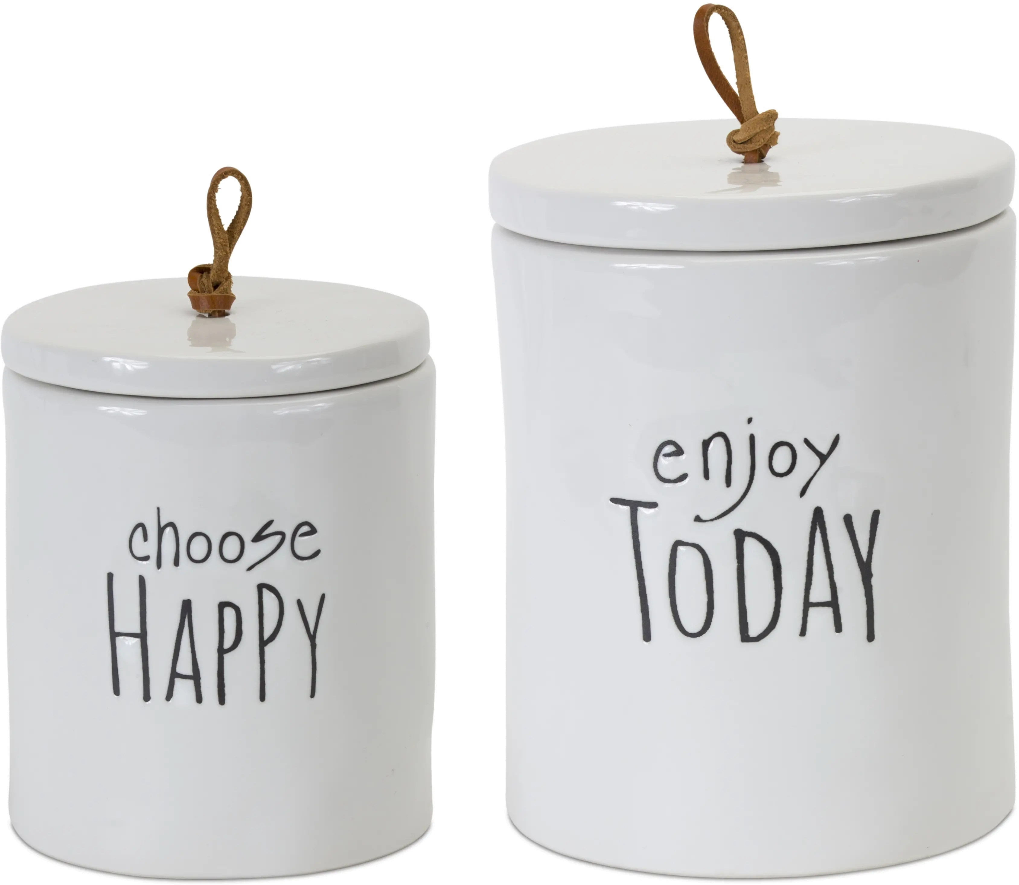 Large White Stoneware Canister-1
