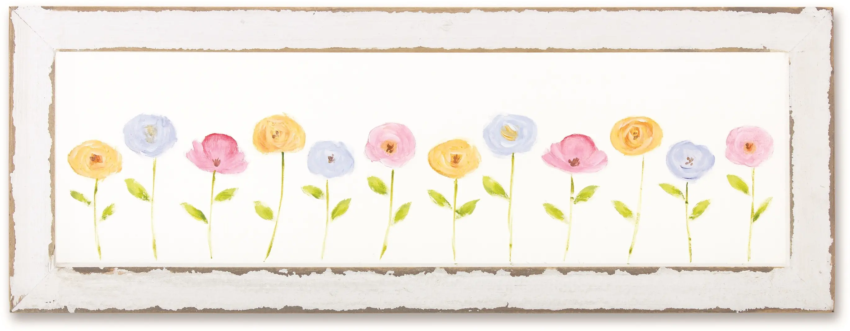 Floral Screen with Wood Frame-1