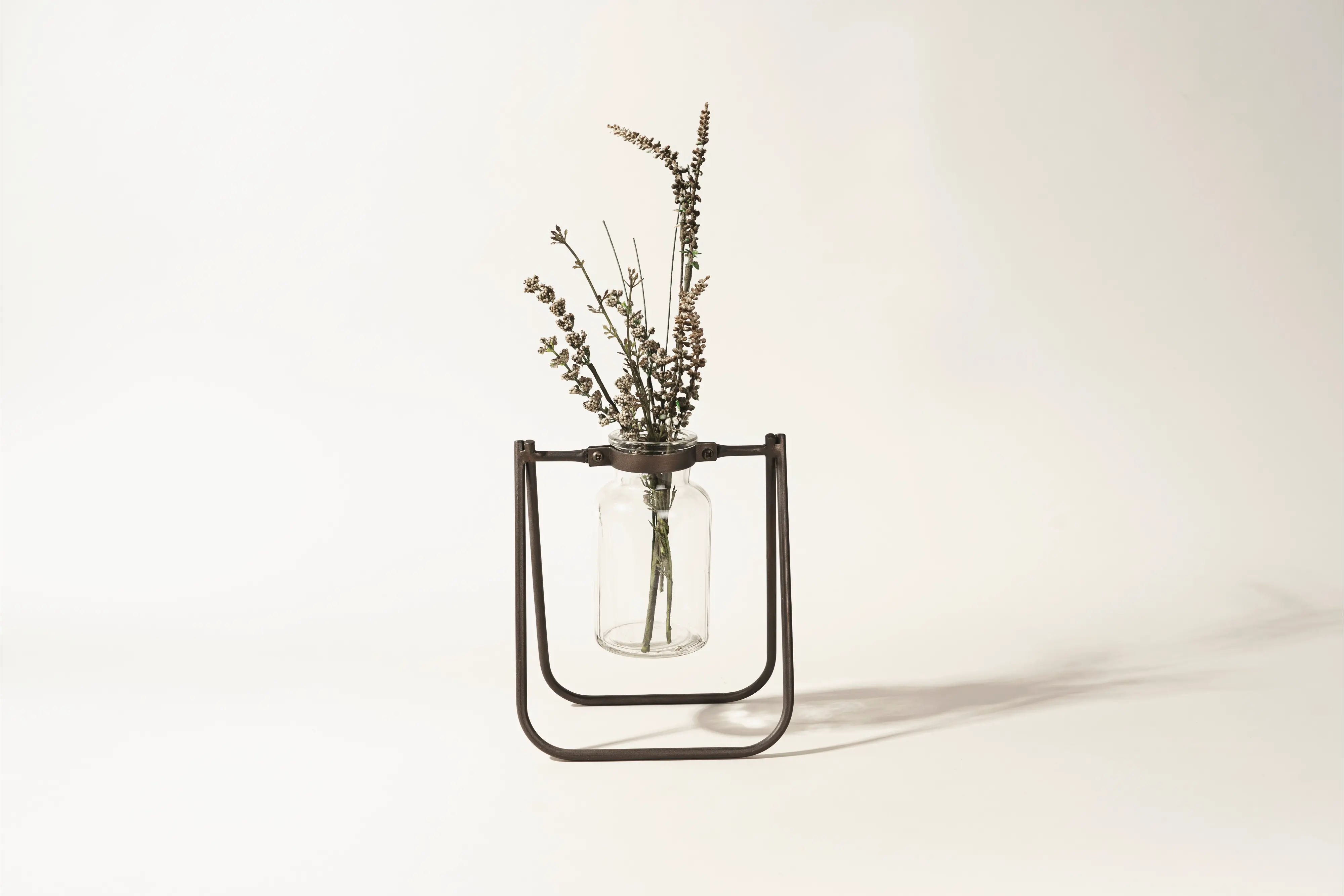 Iron and Glass Jar With Stand-3