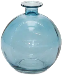 5.5 Inch Blue Glass Vase