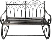 Black Iron Rocker Bench