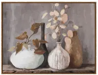 Foliage In Vases Framed Art