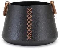 8  Black Iron Round Container