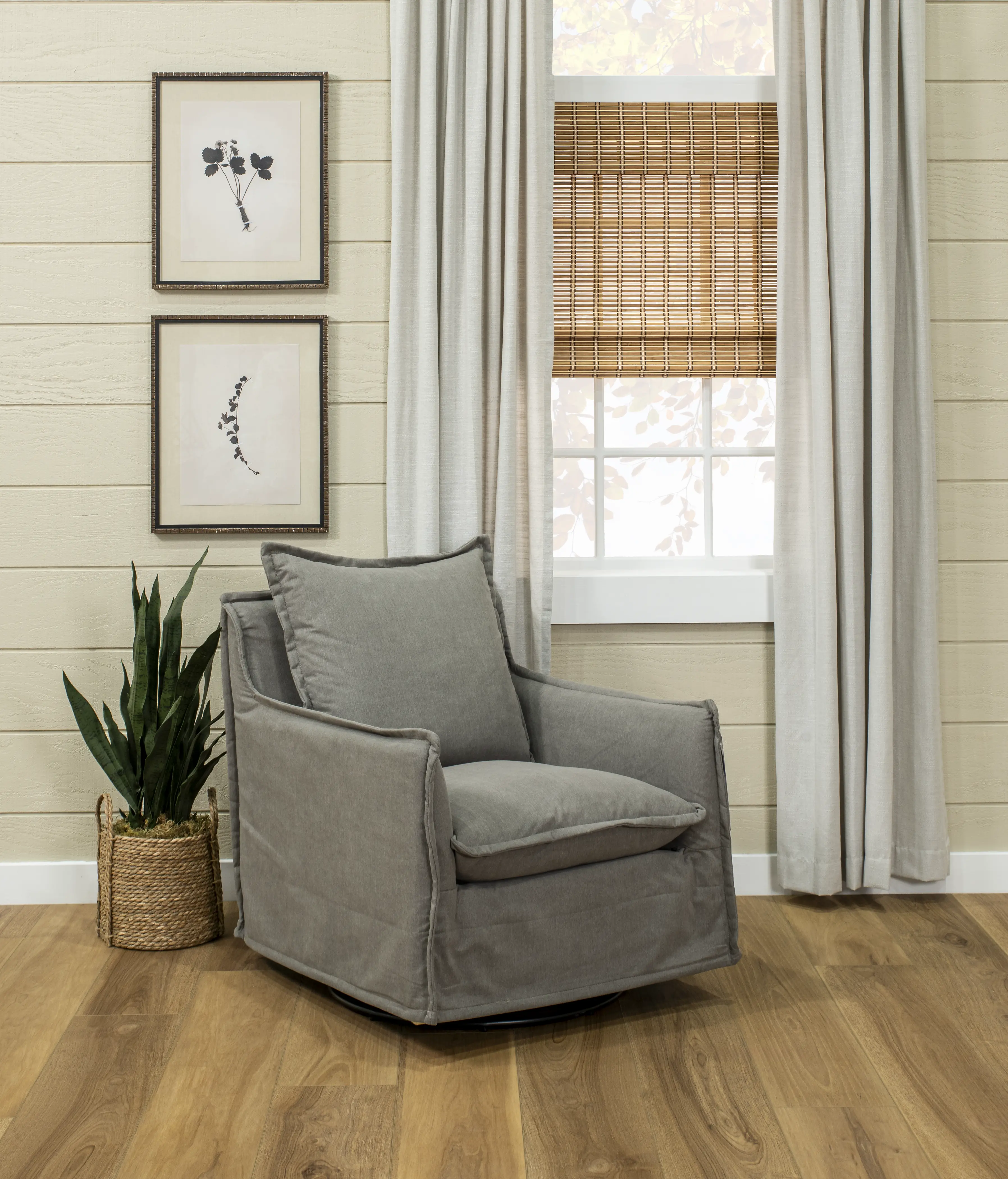 Gala Light Brown Swivel Glider-2