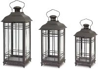 Large Metal and Glass Lantern