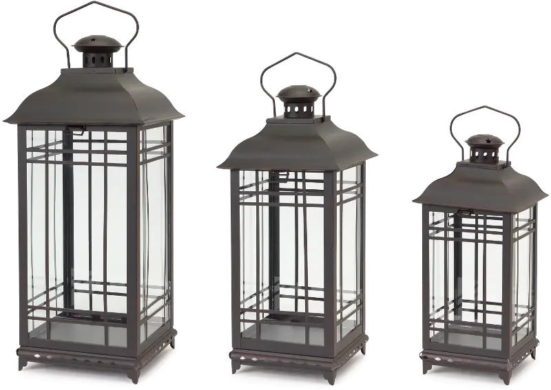 Large Metal and Glass Lantern