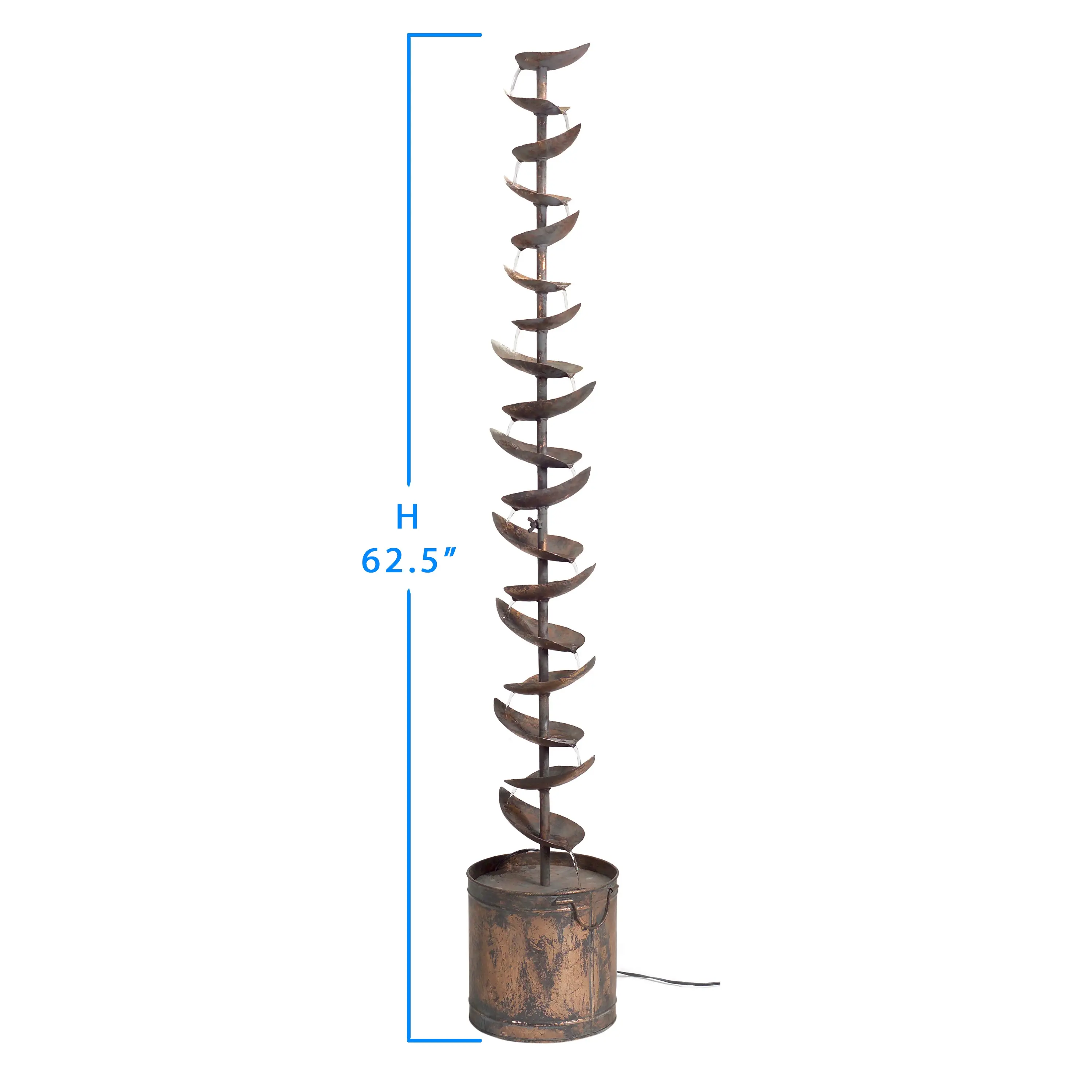 62.5  Metal Leaf Fountain-1