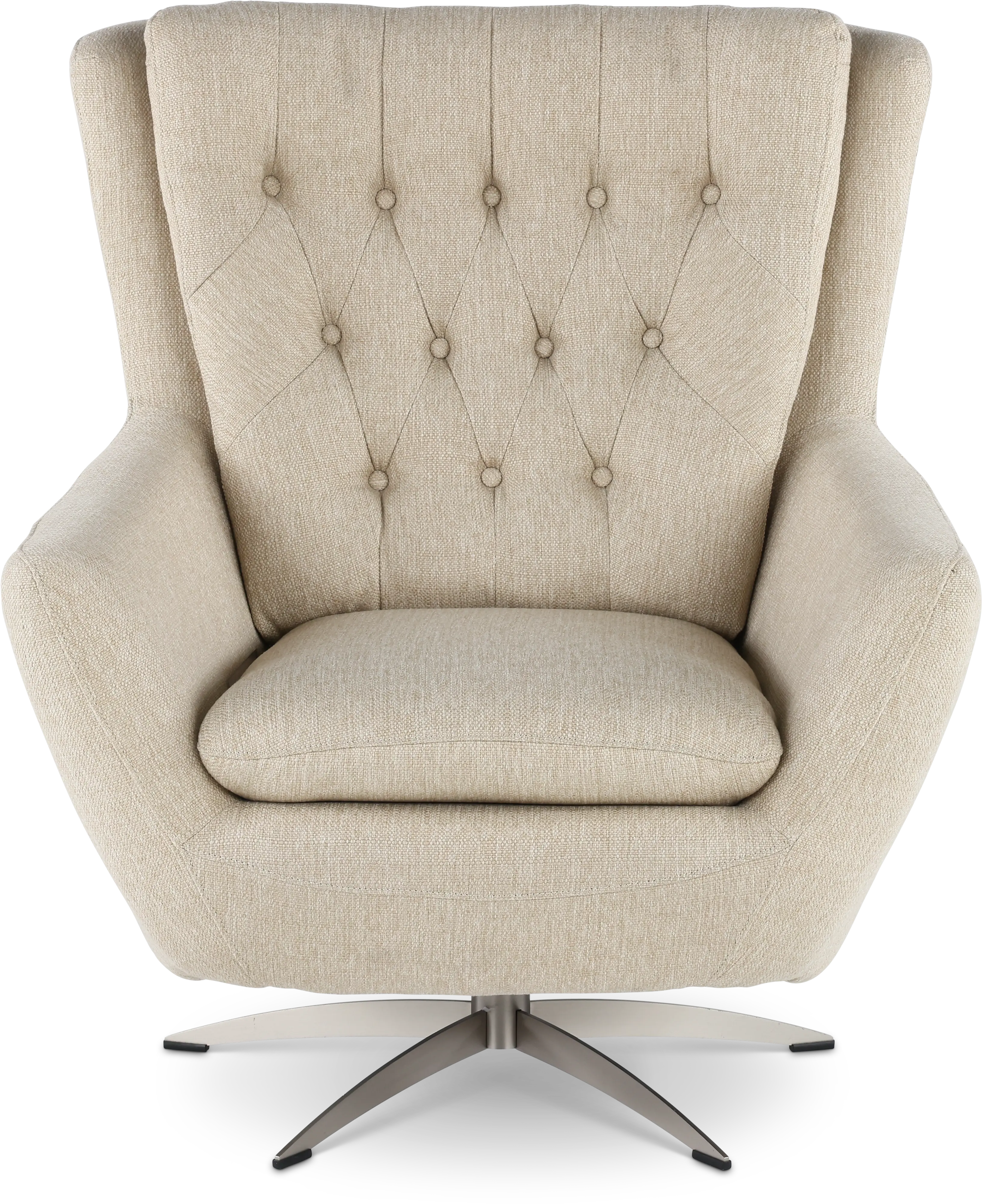 Meg Cream Swivel Accent Chair-1