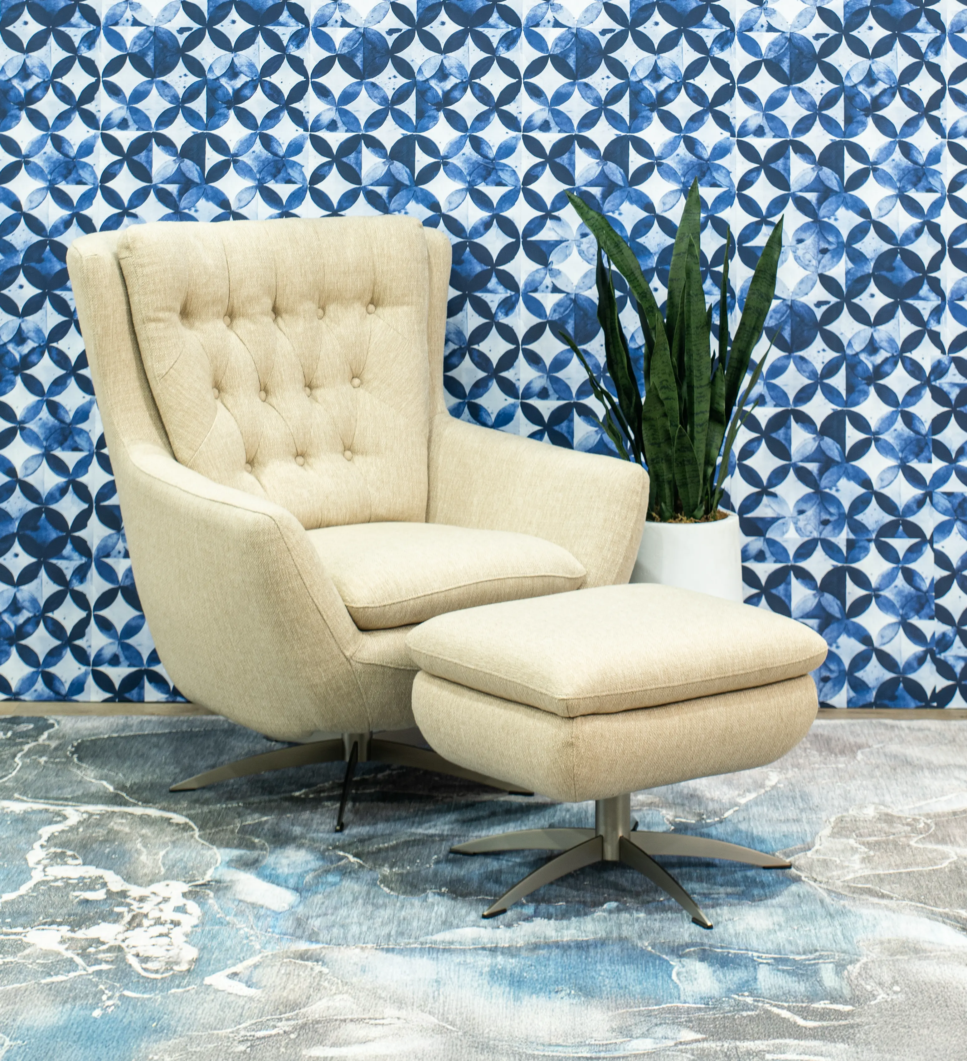 Meg Cream Swivel Accent Chair-10