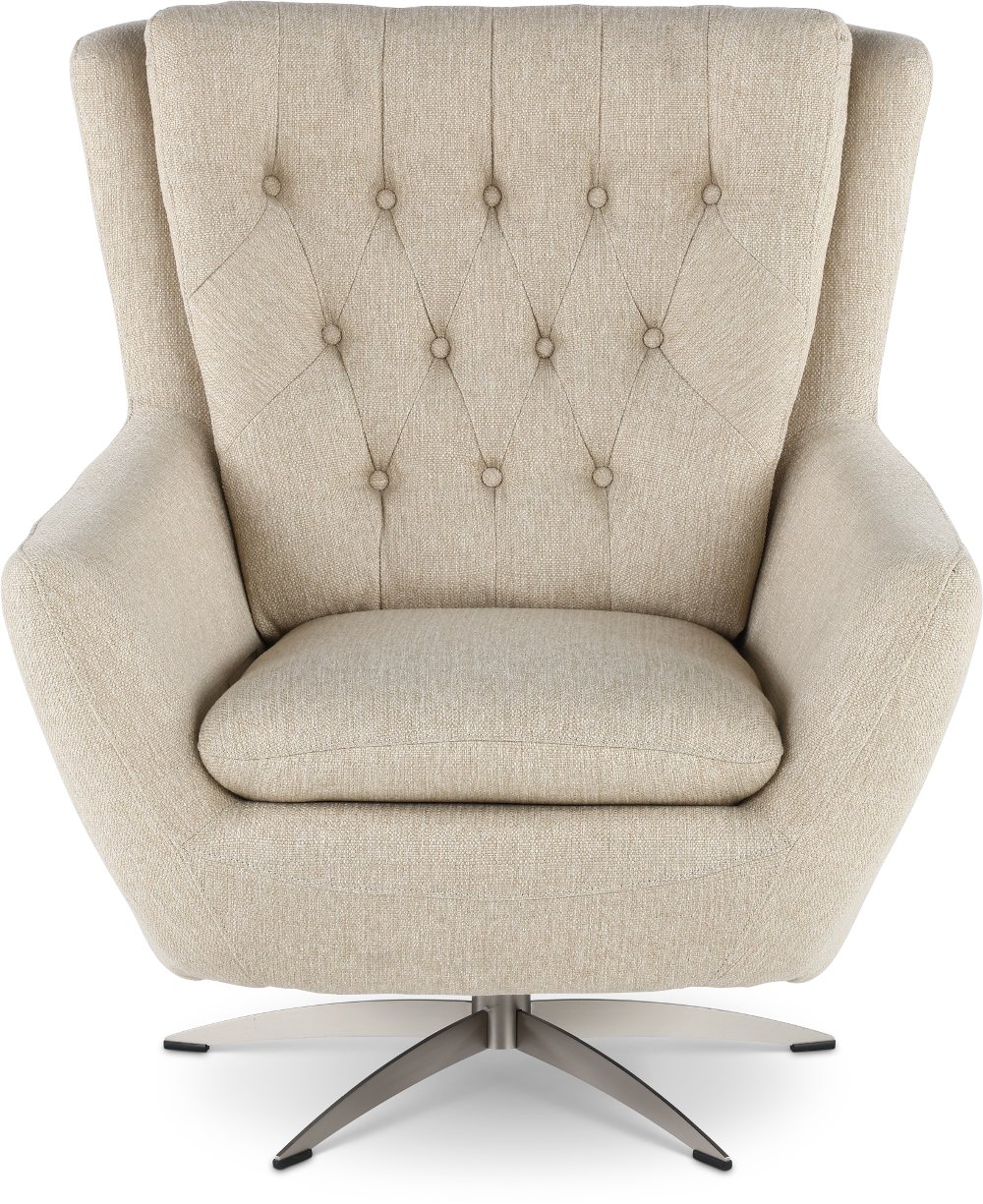 Meg Cream Swivel Accent Chair