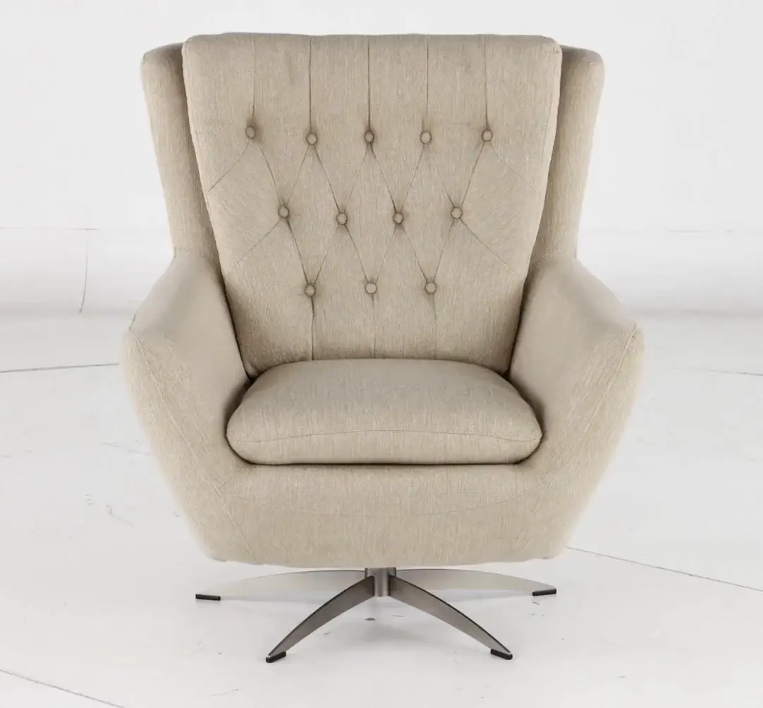Meg Cream Swivel Accent Chair-5