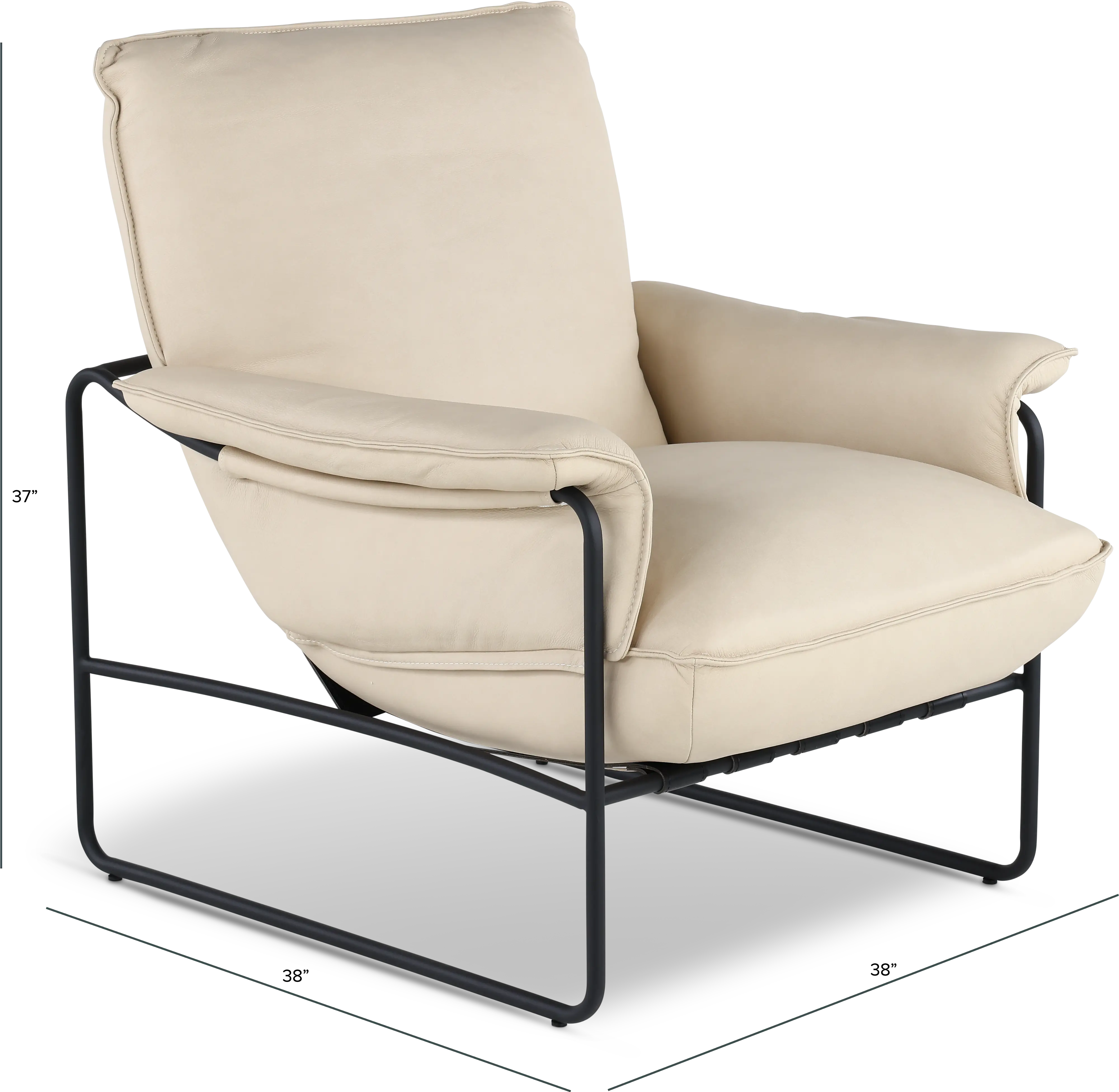 Arizona Chalk Light Cream Accent Chair-3