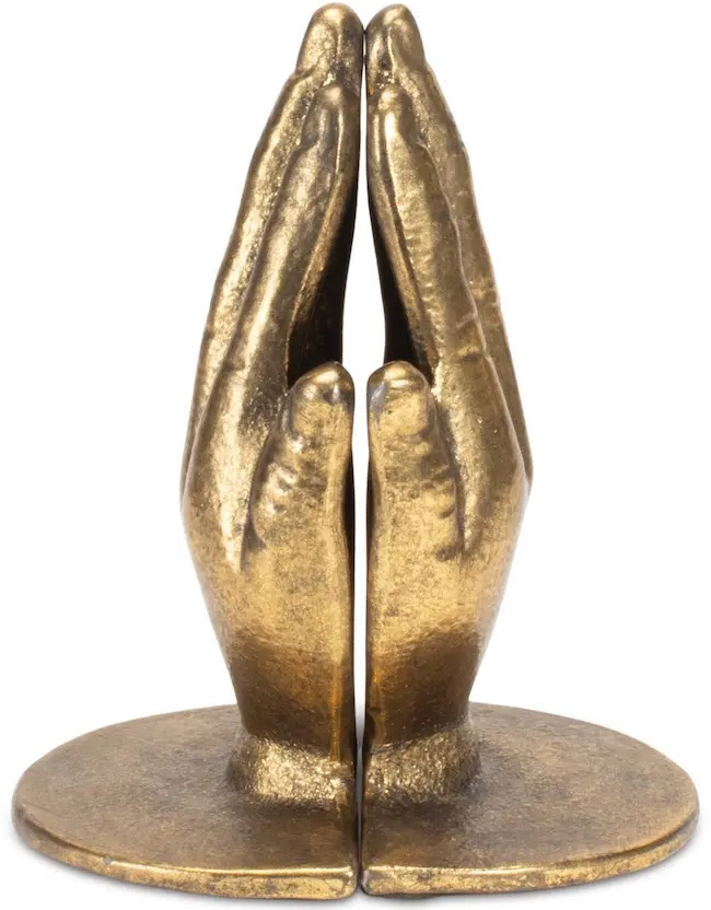 Gold Assorted Praying Hands Bookends-1