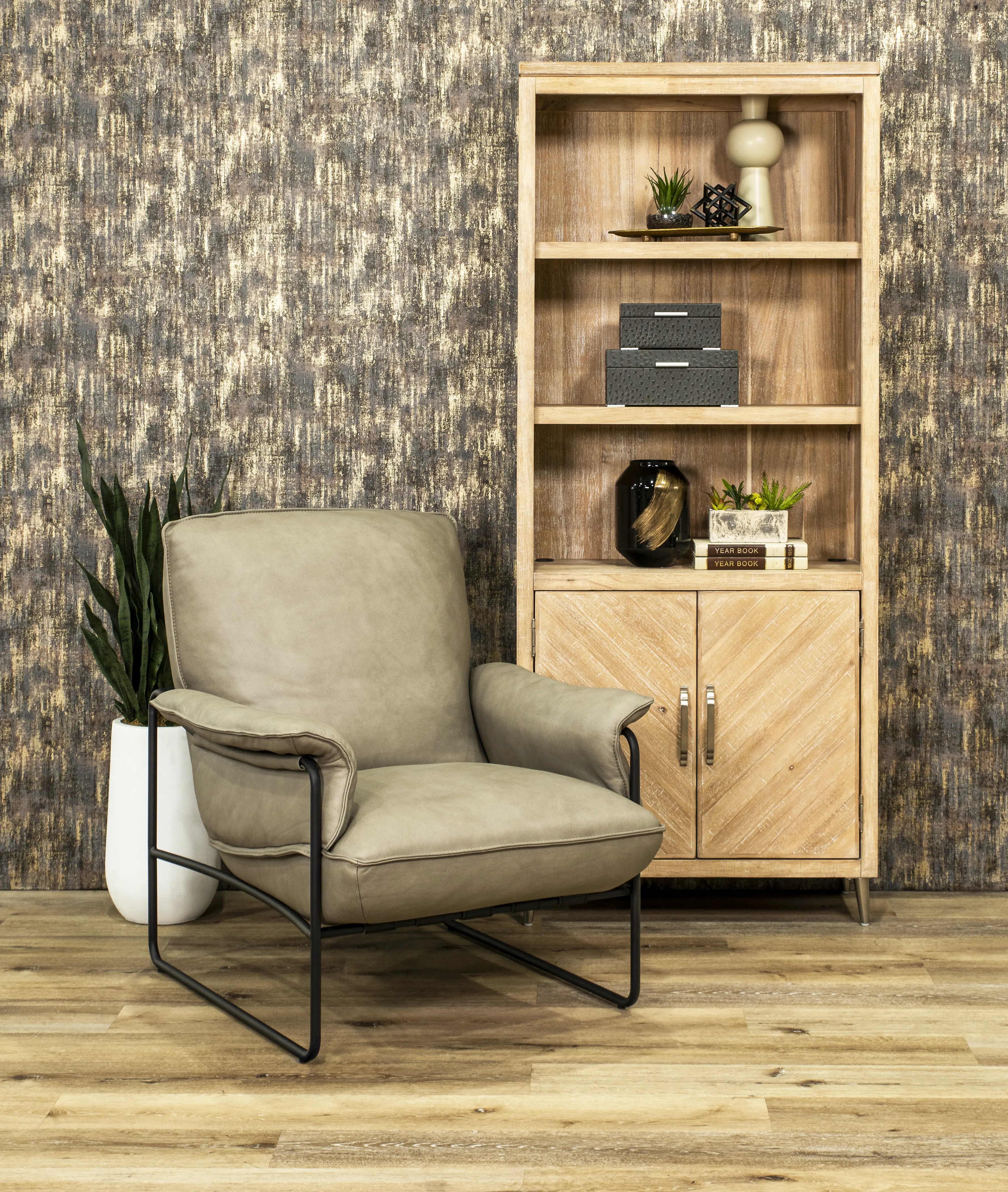 Arizona Thunder Taupe Accent Chair-2