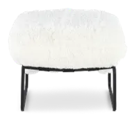 Stephanie Natural White Ottoman