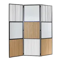 70.5  Iron and Bamboo Room Divider