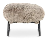 Stephanie Granite Gray Accent Ottoman