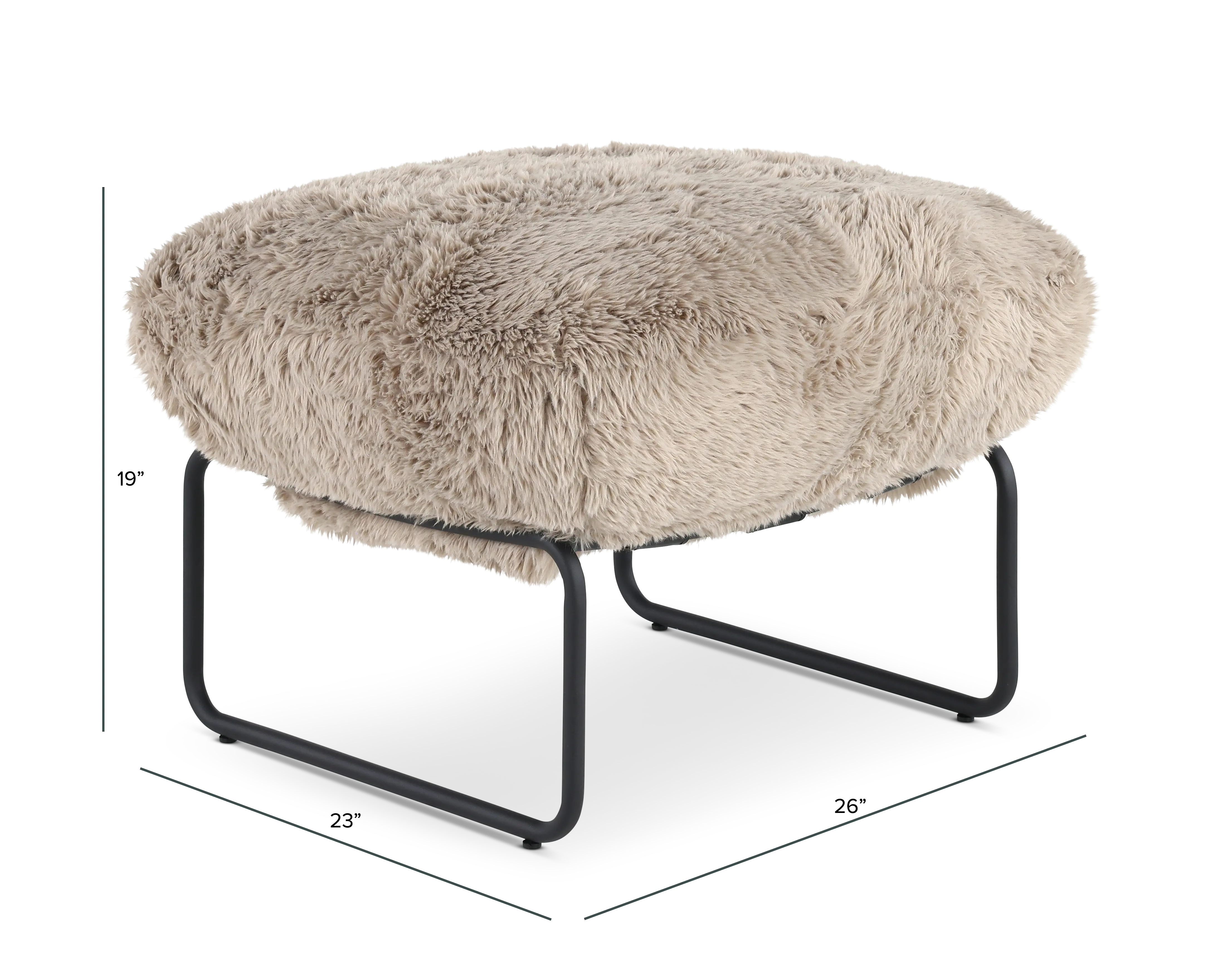 Stephanie Granite Gray Accent Ottoman-3