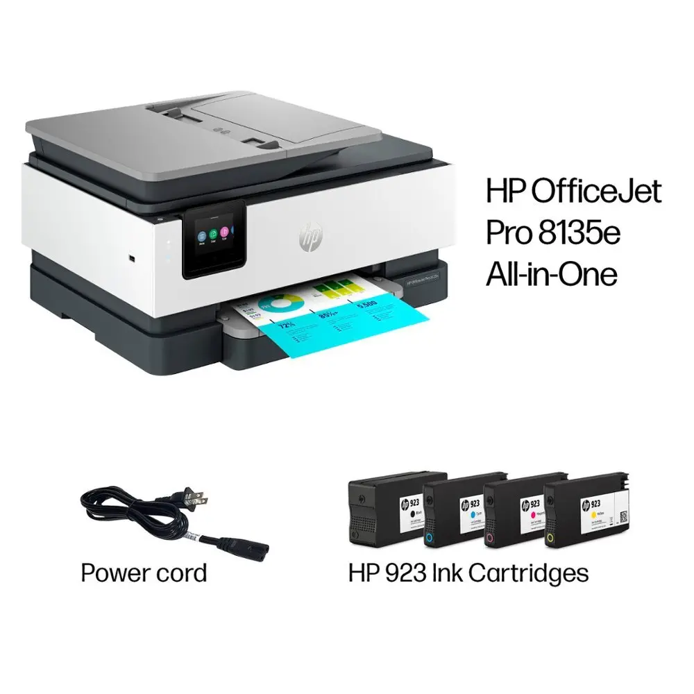 HP-OJPRO8135E HP OfficeJet Pro 8135e Wireless All-In-One Inkjet Printer-12