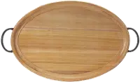 Large 27.5  Wood and Iron Tabletop Tray