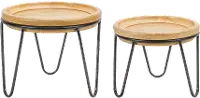 Small Wood Iron Pedestal