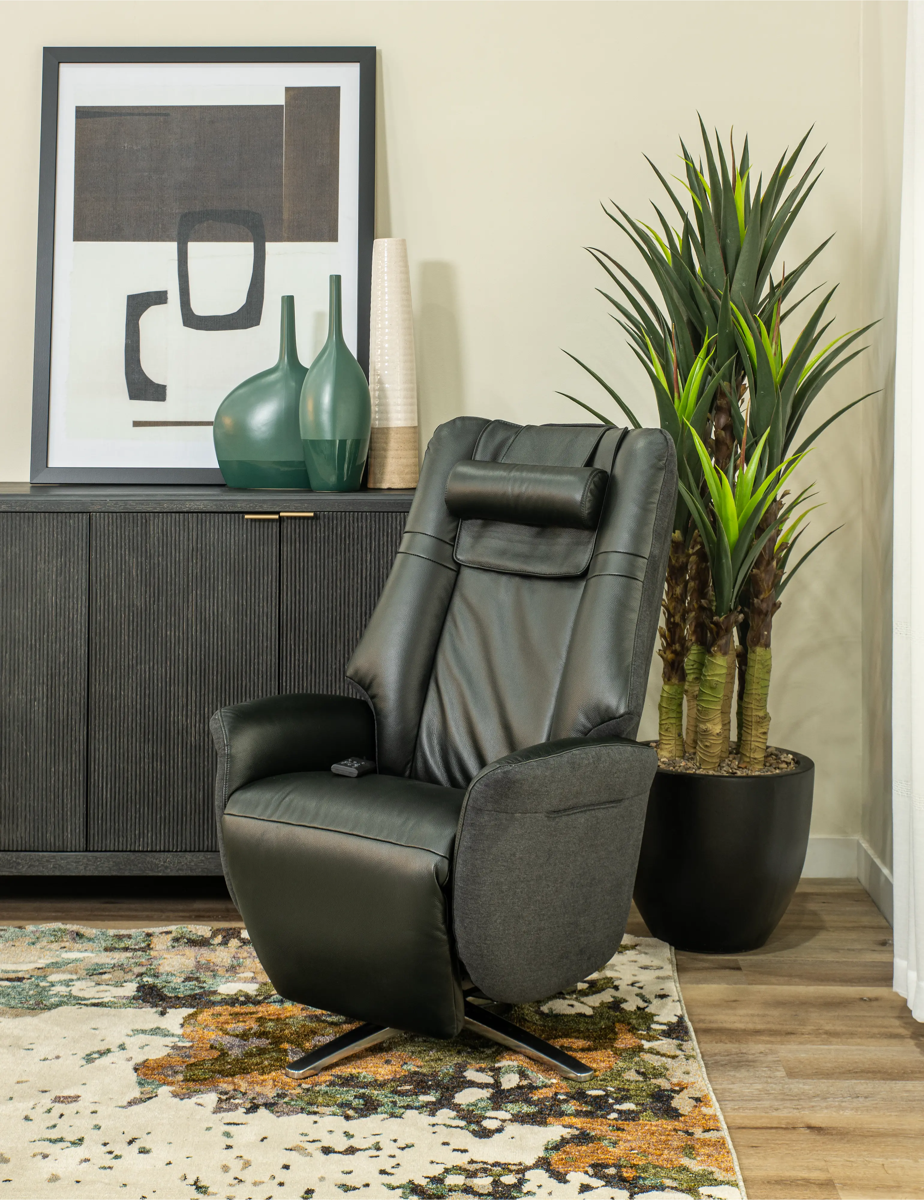 Zen Black Massage Power Recliner-2