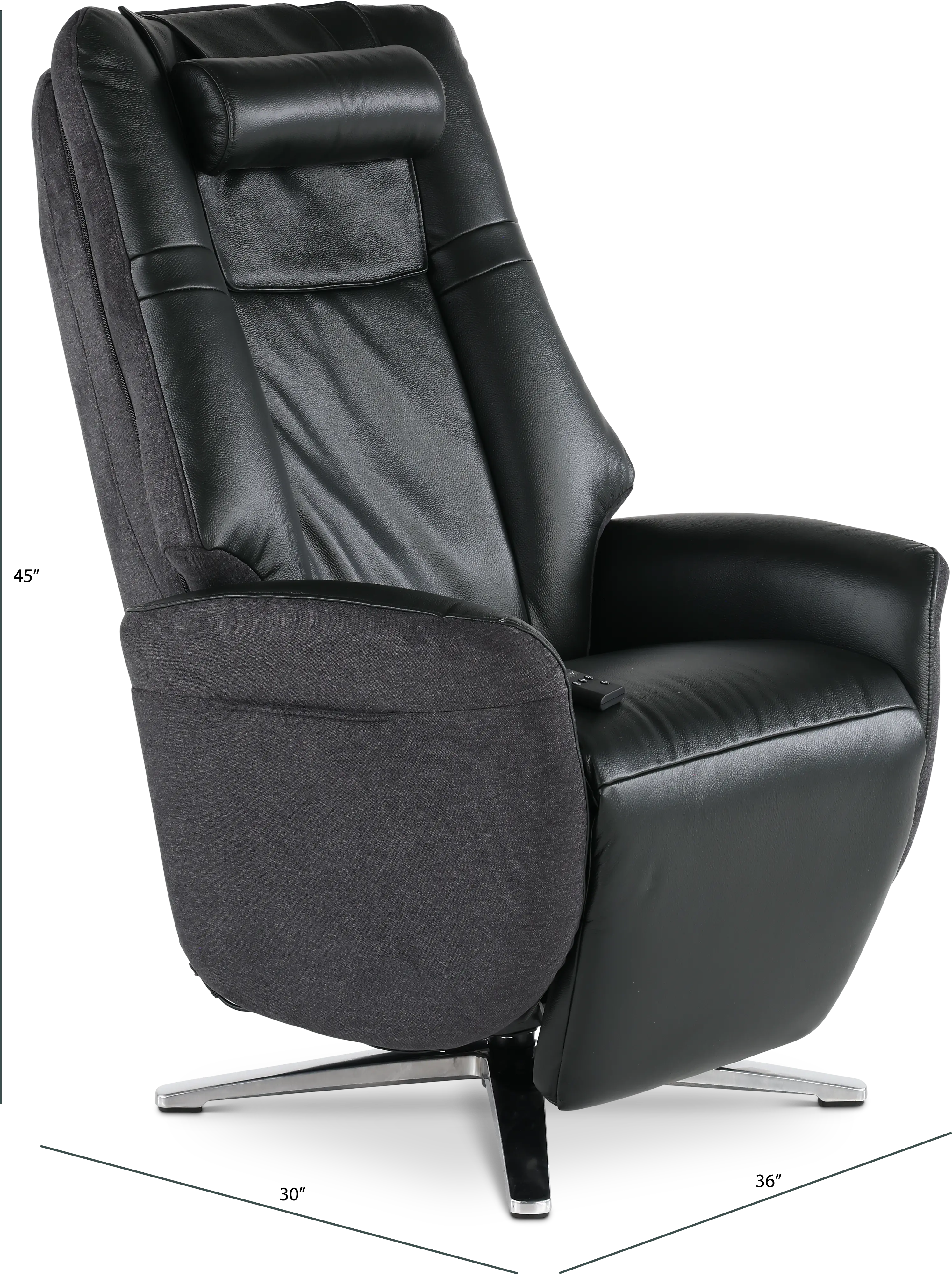 Zen Black Massage Power Recliner-3
